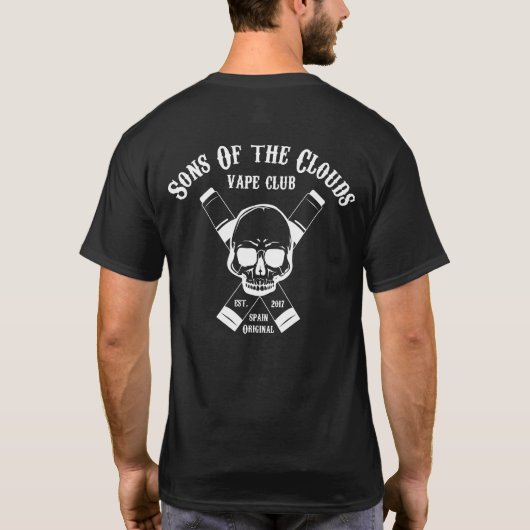 Camiseta negra extra larga Sons Of The Clouds Tシャツ (裏面)