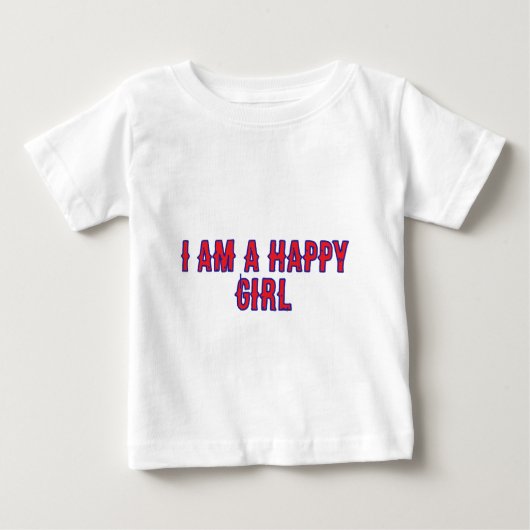 Camiseta Niña Feliz Sonriente Diseño Infantil ベビーTシャツ (正面)