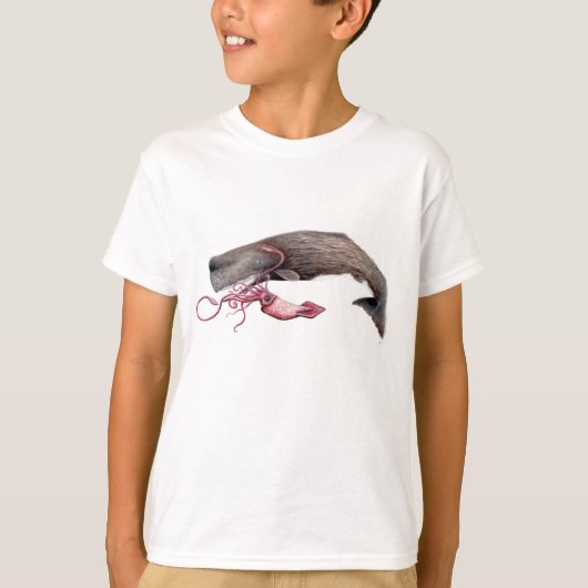 Camiseta niño cachalote y calamar gigante tシャツ (正面)