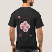 Camiseta Oversize Bloom Softly con Peonías Rosadas Tシャツ (裏面)
