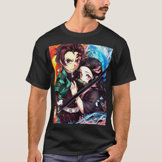 camiseta oversize nezuko y tajiro tシャツ (正面)