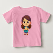 Camiseta para Bebé Muñeca Cómic ベビーTシャツ (正面)