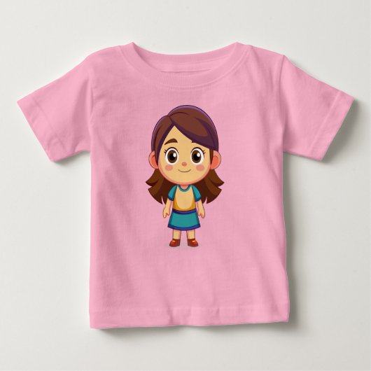 Camiseta para Bebé Muñeca Cómic ベビーTシャツ (正面)
