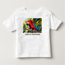 Camiseta para Crianças Arara Vermelha トドラーTシャツ