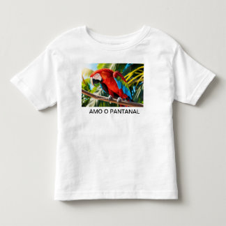 Camiseta para Crianças Arara Vermelha トドラーTシャツ