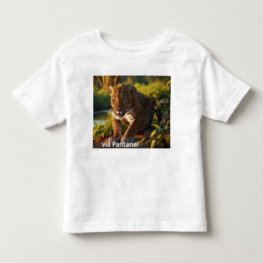 Camiseta para Crianças em Jersey Fina Onça Pintada トドラーTシャツ (正面)