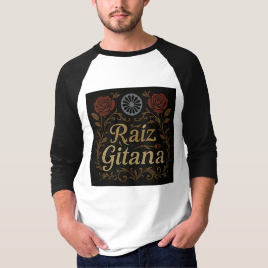 Camiseta para Hombre "Raíz Gitana" Tシャツ (正面)
