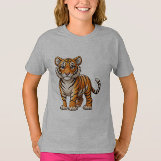 Camiseta para Niña Cachorro de Tigre Tシャツ