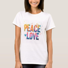 Camiseta Peace and Love Tシャツ