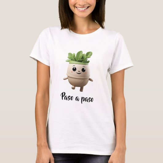 Camiseta Pipo Paso a Paso – Ilustración Emocional Tシャツ (正面)