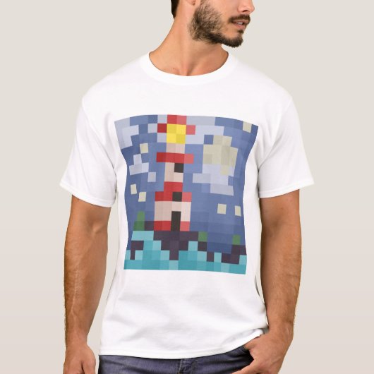 Camiseta Pixel Art - Light Tower Tシャツ (正面)