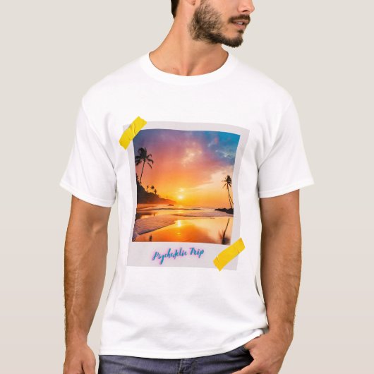 Camiseta Praia Surf Vintage Retrô Tシャツ (正面)