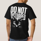 Camiseta Preta de Gato DO NOT DISTURB | Gráfico de Tシャツ (裏面)