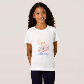 Camiseta  punto de jersey  niña Super mom love you Tシャツ (正面フル)