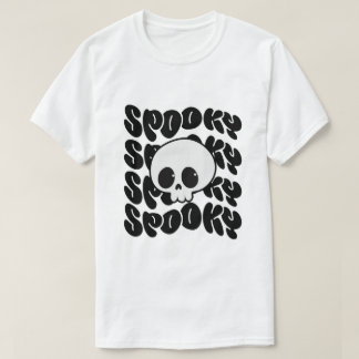 Camiseta Retro Spooky con Calavera Kawaii Tシャツ