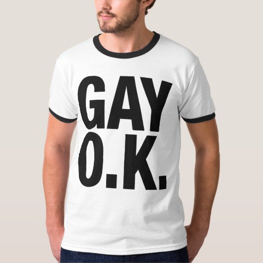 Camiseta Ringer, Gay OK Tシャツ (正面)