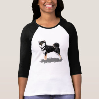 Camiseta shiba inu black&tan tシャツ