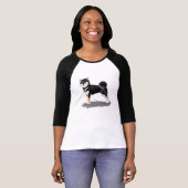 Camiseta shiba inu black&tan tシャツ (正面フル)