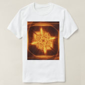 Camiseta símbolo estrela dourada de fogo tシャツ (デザイン正面)