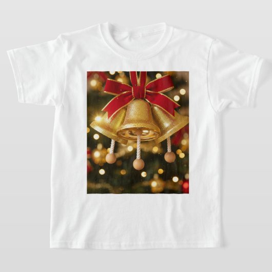 Camiseta Sinos de Natal Dourados Tシャツ (レイダウン)