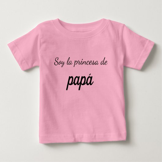 Camiseta soy la princesa de papá ベビーTシャツ (正面)