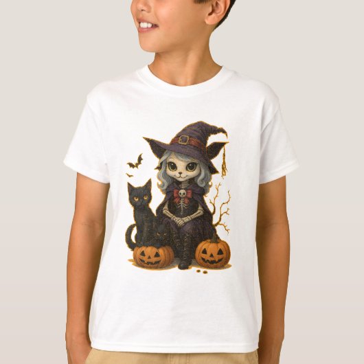 Camiseta (T-shirt) Infantil Bruxa dos Gatos Tシャツ (正面)