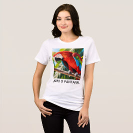Camiseta Tri-blend feminina Arara Vermelha トライブレンドTシャツ