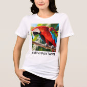 Camiseta Tri-blend feminina Arara Vermelha トライブレンドＴシャツ (正面)