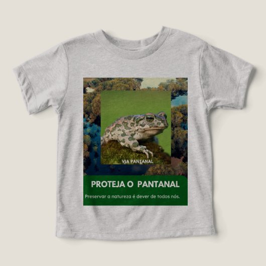 Camiseta Tri-blend para Bebês Via Pantanal Fashion (デザイン正面)