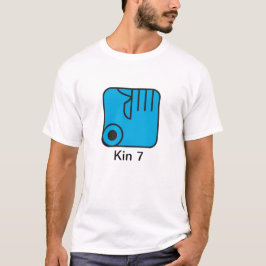 Camiseta Tzolkin Mao Azul Kin 7 Tシャツ