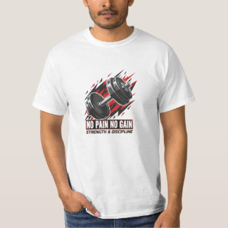 Camiseta Value No Pain No Gain | 100% Algodão Tシャツ