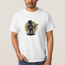 Camiseta vintaje cute robot steampunk guitar tシャツ