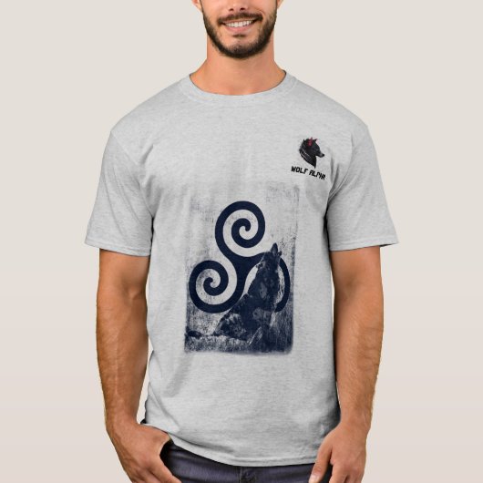 Camiseta Wolf Alpha, Cinza Tシャツ (正面)