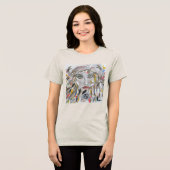 Camiseta Zodíaco Câncer (desenho autoral) トライブレンドＴシャツ (正面全面)