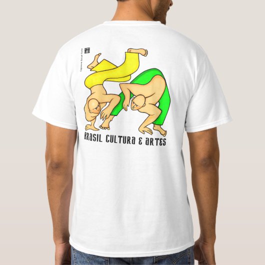 Camisetas Masculinas com desenhos de Capoeira Tシャツ (裏面)