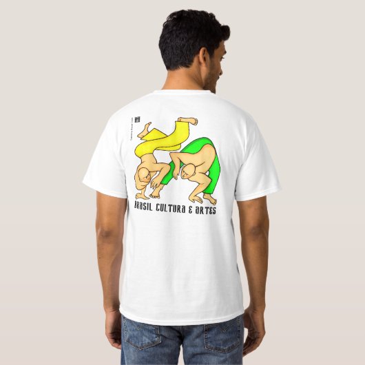 Camisetas Masculinas com desenhos de Capoeira Tシャツ (裏面フル)