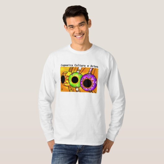 Camisetas Masculinas com desenhos de Capoeira Tシャツ (正面フル)