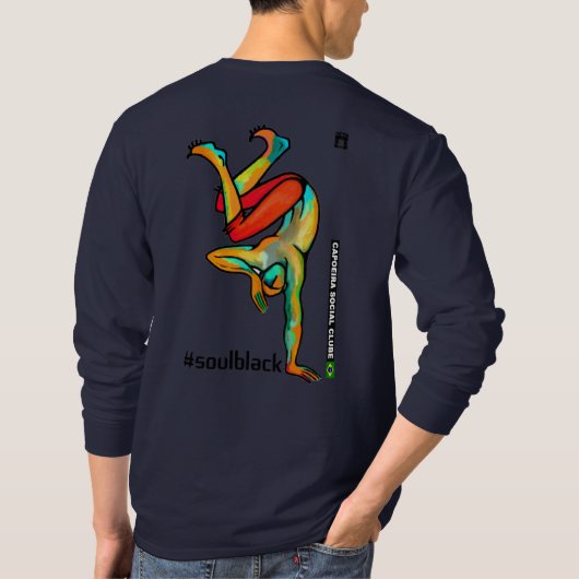 Camisetas Masculinas com desenhos de Capoeira Tシャツ (裏面)