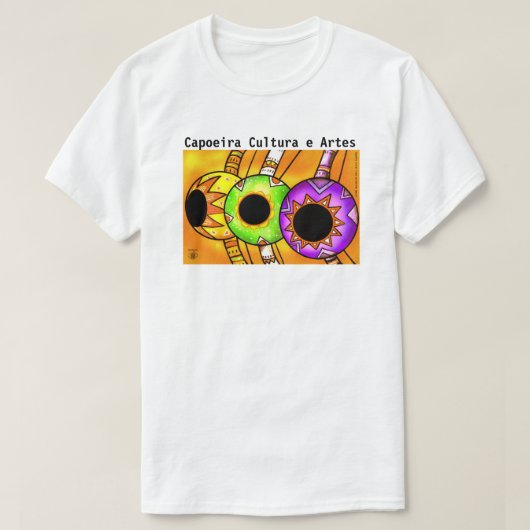Camisetas Masculinas com desenhos de Capoeira Tシャツ (デザイン正面)