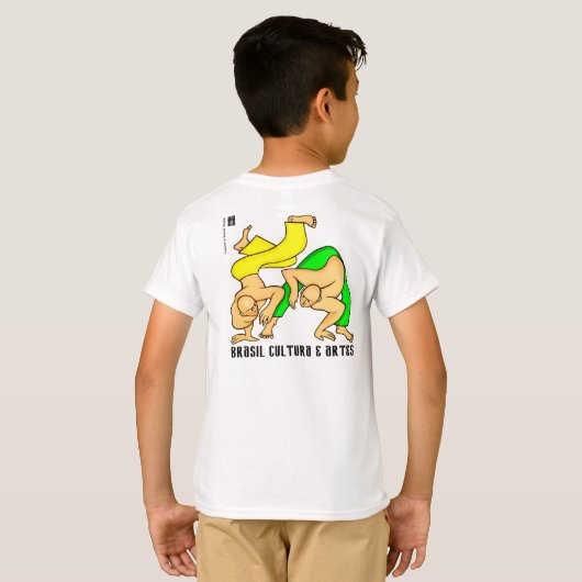 Camisetas para crianças com desenhos de capoeira tシャツ (裏面フル)