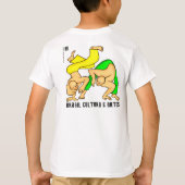 Camisetas para crianças com desenhos de capoeira tシャツ (裏面)