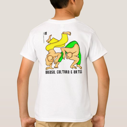Camisetas para crianças com desenhos de capoeira tシャツ (裏面)