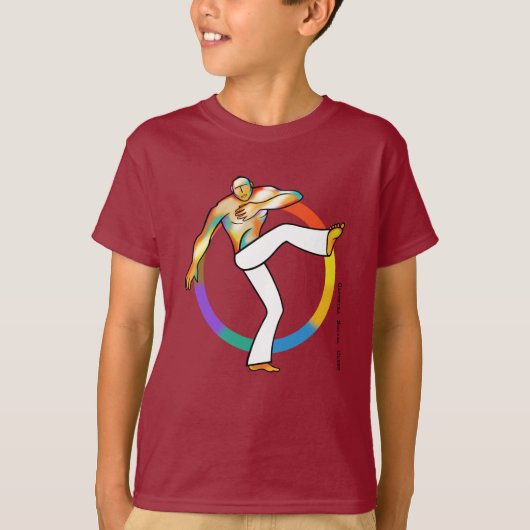 Camisetas para crianças com desenhos de capoeira tシャツ (正面)