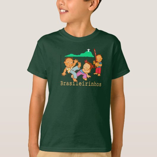 Camisetas para crianças com desenhos de capoeira tシャツ (正面)