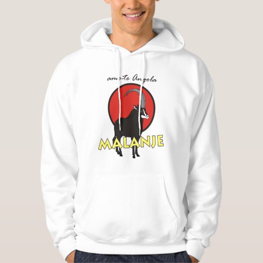 camisola com capucho - amo-te Angola - Malanje パーカ (正面)