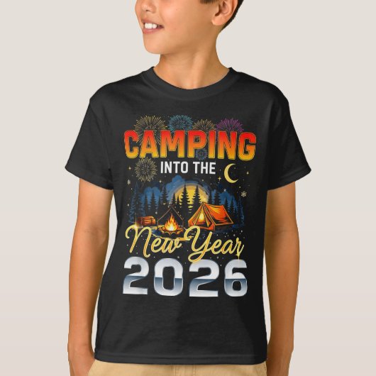 Camng Into The New Year 2026 Fireworks Outdoor Vib Tシャツ (正面)
