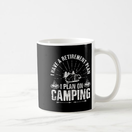 Camng Retirement Gift Funny Quote Outdoor Retired  コーヒーマグカップ (右)