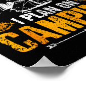 Camng Retirement Gift Funny Quote Outdoor Retired  ポスター (角)