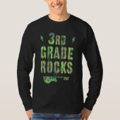 Camo 3rd Grade Rocks Camp Teacher Squad Third Grad Tシャツ (正面)