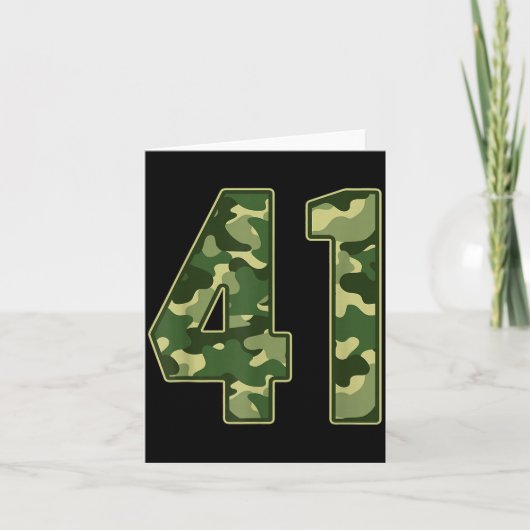 Camo #41 Jersey Number 41 Uniform Fan Favorite Pla カード (正面)